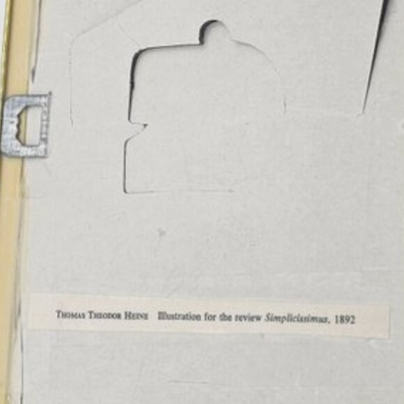 Vintage Antique Framed Thomas Theodor Heine Print Simplicissimus - Picture 9 of 9